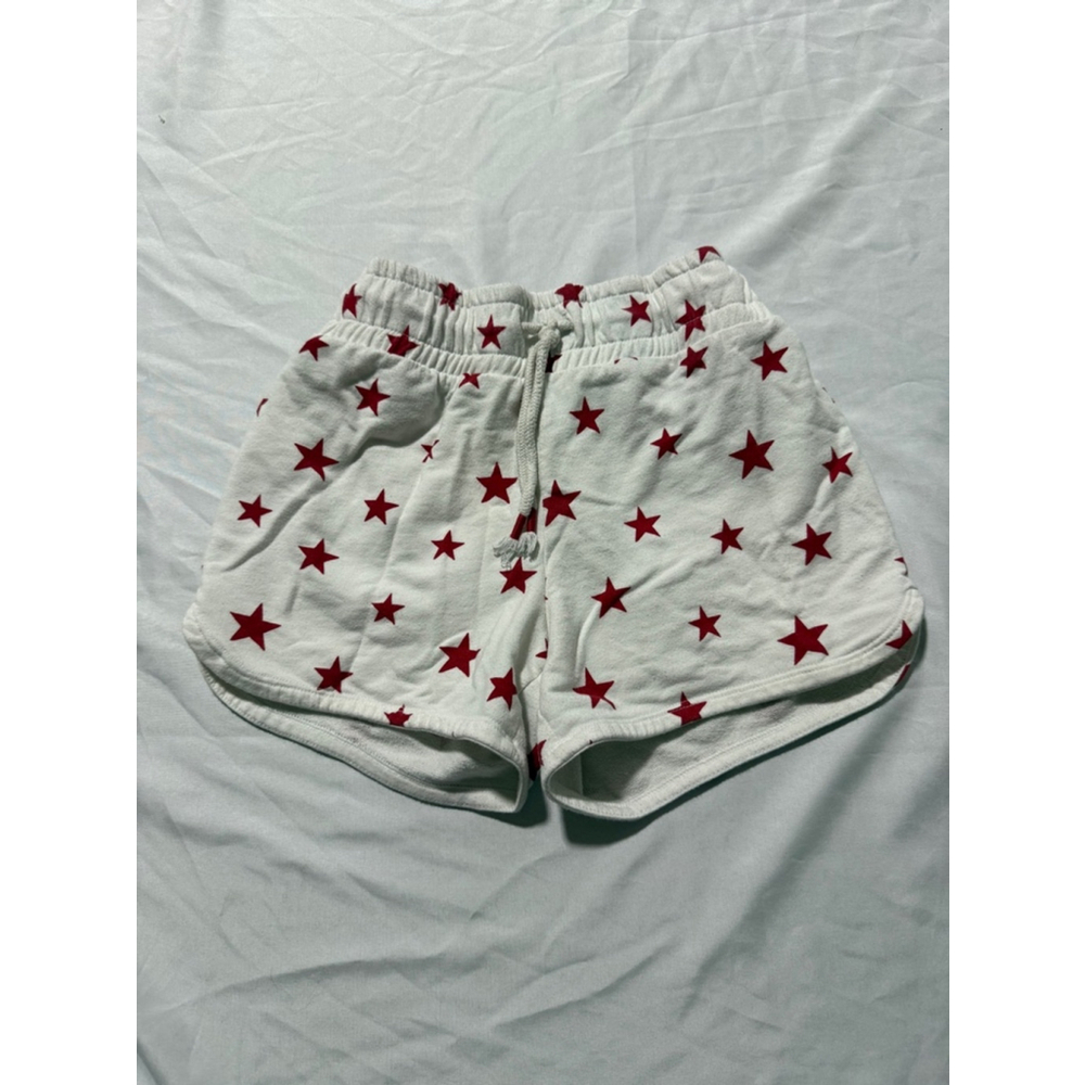 ☔️ Girls Cat & Jack Shorts Size L (10/12) White with Red Stars